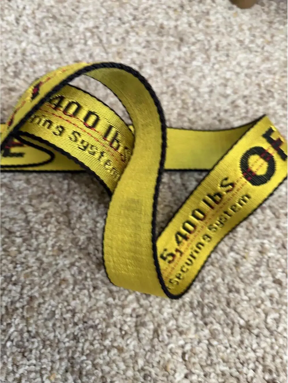 Off-White Yellow Industrial Logo Webbing Belt